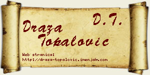 Draža Topalović vizit kartica